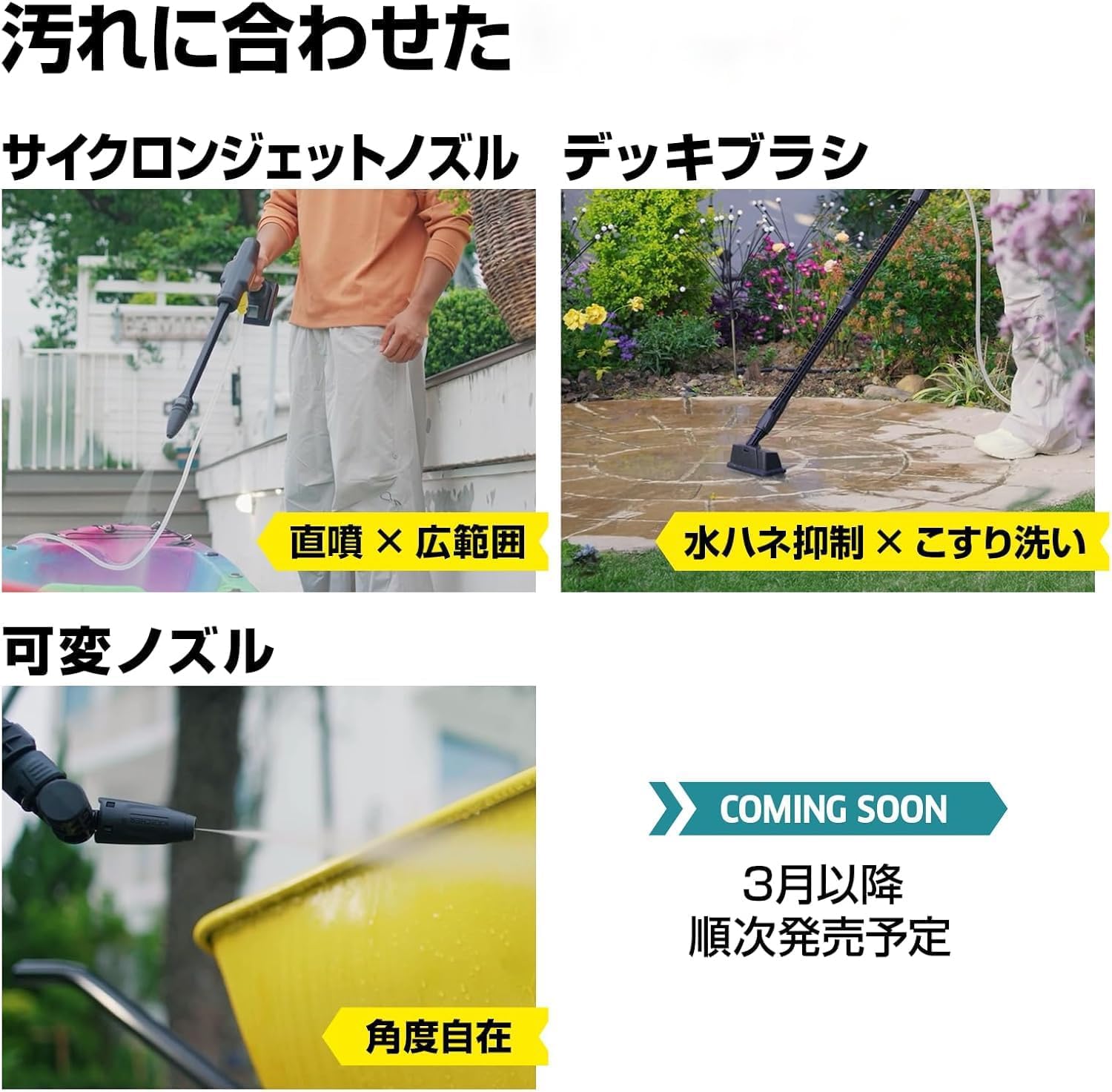 Amazon | コードレス高圧洗浄機 5in1 ノズル OC 5 Handy CB USB-C 充電